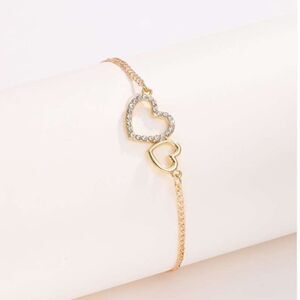 Rhinestone Hearts Bracelet 
